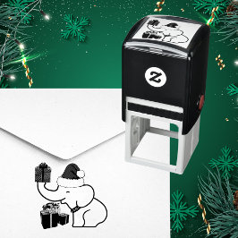ホワイトエレファントクリスマスファミリー セルフインキングスタンプ