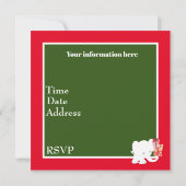 ホワイトエレファントクリスマスホリデーパーティー 招待状 (裏面)