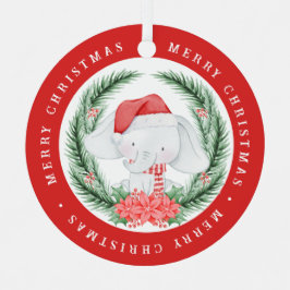 ホワイトエレファントクリスマス メタルオーナメント