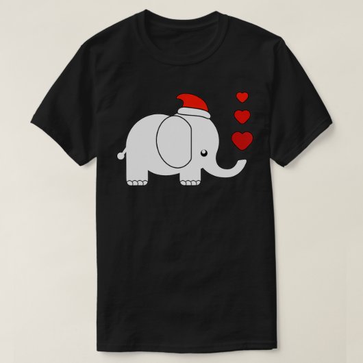 ホワイトエレファントクリスマス Tシャツ (デザイン正面)