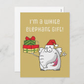 ホワイトエレファントサンタハットギフトマンガ シーズンポストカード (正面/裏面)