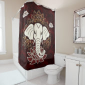 ホワイトエレファントシャワーカーテン シャワーカーテン (インサイチュ)