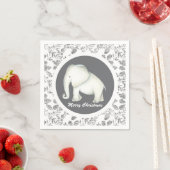 ホワイトエレファントシルバーグリッツクリスマスパーティー スタンダードカクテルナプキン (インサイチュ)