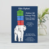 ホワイトエレファントスタックギフト交換パーティー 招待状 (スタンド正面)