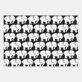 ホワイトエレファントデザインラッピング紙 ラッピングペーパーシート (正面)