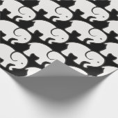 ホワイトエレファントデザインラッピング紙 ラッピングペーパー (角)