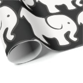 ホワイトエレファントデザインラッピング紙 ラッピングペーパー (ロールコーナー)