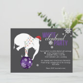 ホワイトエレファントパーティの招待状|紫/灰色 招待状 (スタンド正面)