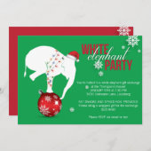 ホワイトエレファントパーティの招待状 | Green 招待状 (正面/裏面)
