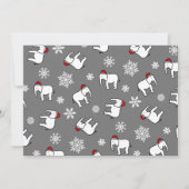 ホワイトエレファントパーティークリスマス(灰色)招待状 招待状 (裏面)