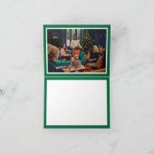 ホワイトエレファントパーティークリスマス(緑)ありがとう カード (内部)