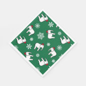 ホワイトエレファントパーティークリスマス(緑)ナプキン スタンダードランチョンナプキン (角)