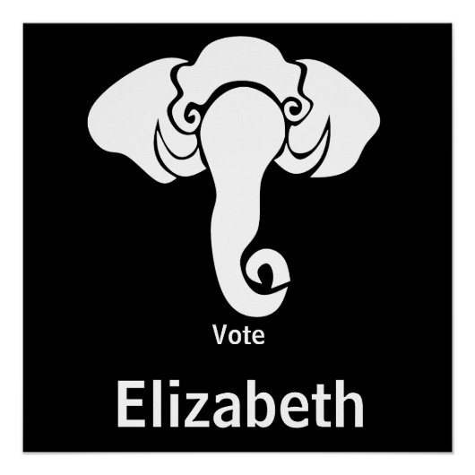 ホワイトエレファントファミリーホームアドレス共和党員 ポスター (正面)