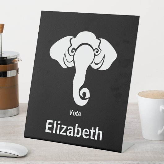 ホワイトエレファントファミリーホームアドレス共和党員 台座サイン (インサイチュ)