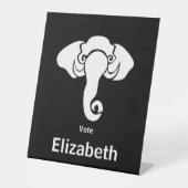 ホワイトエレファントファミリーホームアドレス共和党員 台座サイン (正面)