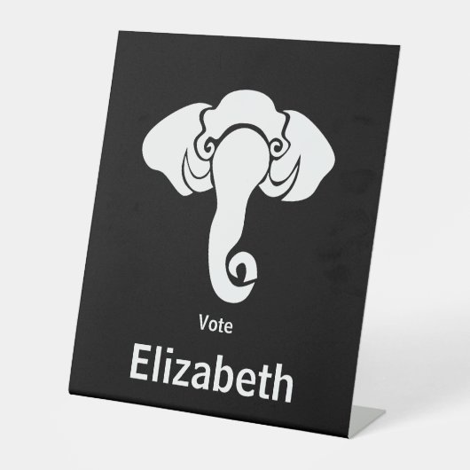 ホワイトエレファントファミリーホームアドレス共和党員 台座サイン (正面)