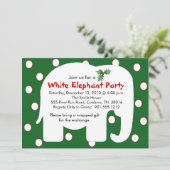 ホワイトエレファントホリデーパーティー招待状 招待状 (スタンド正面)