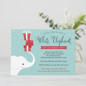 ホワイトエレファント招待状、クリスマスパーティー招待状 招待状 (スタンド正面)