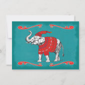 ホワイトエレファント醜いセーターパーティの招待状 招待状 (裏面)