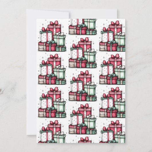 ホワイトエレファント醜いセーターパーティの招待状 招待状 (裏面)