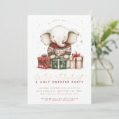 ホワイトエレファント醜いセーターパーティー 招待状 (スタンド正面)