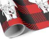 ホワイトエレファント ギフト交換 バッファロープレイド ラッピングペーパー (ロールコーナー)