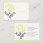 ホワイトエンクロージャカード上の黄色い牡丹 エンクロージャーカード (正面/裏面)