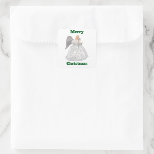 ホワイトエンジェルスティッカー スクエアシール (バッグ)