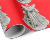 ホワイトエンジェルレッドラッピング紙 ラッピングペーパー (ロールコーナー)