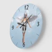 ホワイトエンジェル ラージ壁時計 (傾斜)