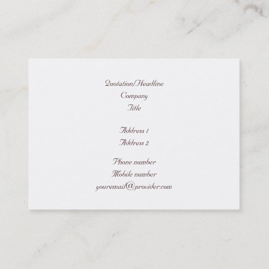 ホワイトエンジェル 名刺 (裏面)