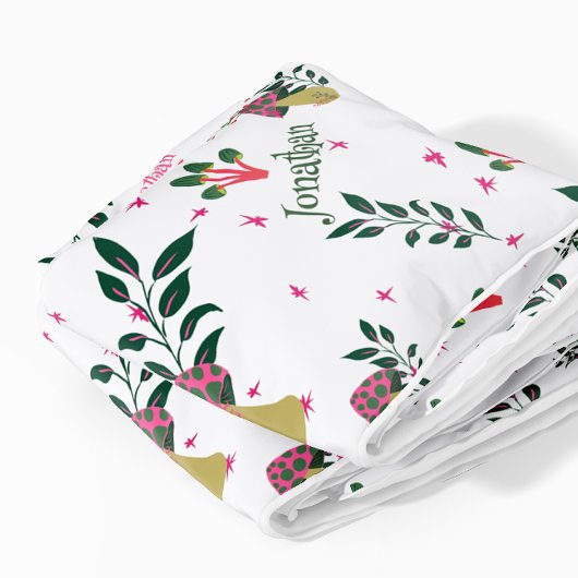 ホワイトエンチャント妖精の森子供部屋名前をカスタムする シェルパブランケット