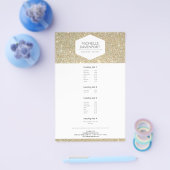 ホワイトエンブレムエレガントオン金ゴールドグリッターチラシ チラシ (シングル)