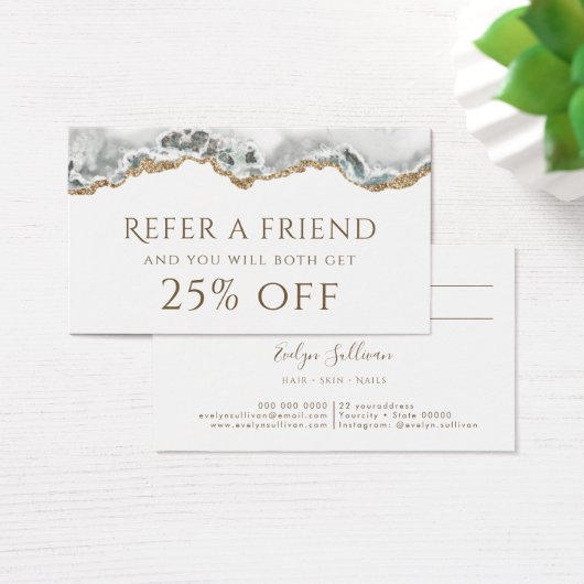 ホワイトエージェント紹介カード (デスク)