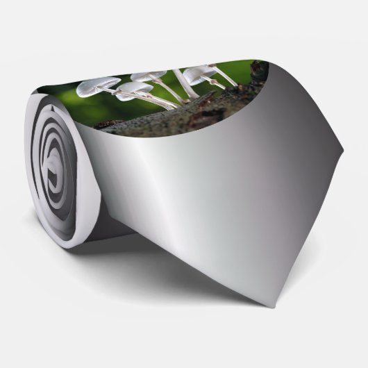 ホワイトオイスター秋のキノコ ネクタイ (ロール)