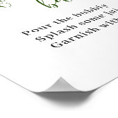 ホワイトオエレガントランクボヘミアンミモサバーサイン ポスター (角)