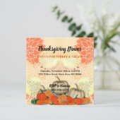 ホワイトオエレガントレンジカボンプキンス秋感謝祭 招待状 (スタンド正面)