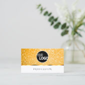 ホワイトオエレガントレンジグリッタースパークスターズ追加ロゴ 名刺 (スタンド正面)