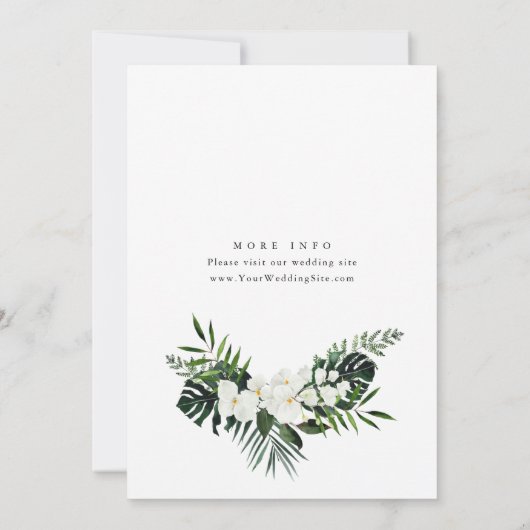 ホワイトオエレガントーキズボヘミアンブライダルシャワー 招待状 (裏面)