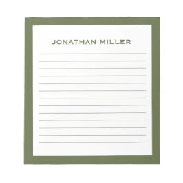 ホワイトオシンプルリーブの活字の名前が並んでいる ノートパッド