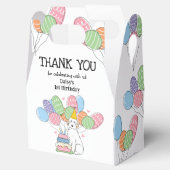 ホワイトオシージョードルドッグ誕生日ありがとう フェイバーボックス (オープン)