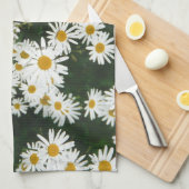 ホワイトオックスアイデイジームーンデイジーメドウ キッチンタオル (四つ折り)