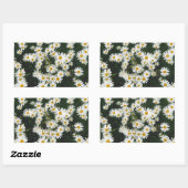 ホワイトオックスアイデイジーメドウ 長方形シール (シート)