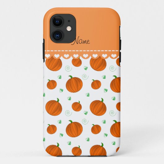 ホワイトオパーソナライズされたレンジカボチャ Case-Mate iPhoneケース (裏面)