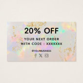 ホワイトオパールご購入ありがとうございます (裏面)