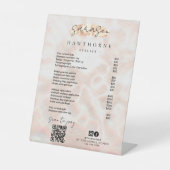 ホワイトオパール価格リストバラ金ゴールドスキャンしてQRを支払う 台座サイン (正面)