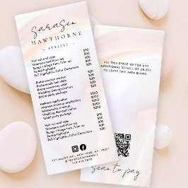 ホワイトオパール価格リストQRを支払うためにホログラフィックスキャン ラックカード