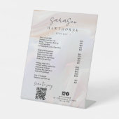 ホワイトオパール価格リストQRを支払うためにホログラフィックスキャン 台座サイン (正面)