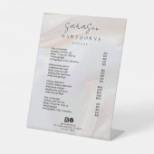 ホワイトオパール価格表ホログラフィックエレガントサロン 台座サイン (正面)