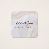 ホワイトオパール石のシェル背景ギフト証明書 (正面)